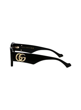 GUCCI 女士眼镜 GG1421S001 AW2023 黑色 几何框太阳镜古驰