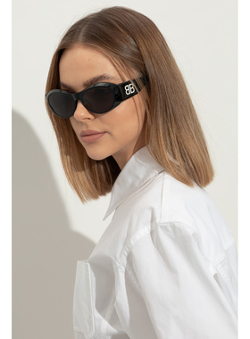 BALENCIAGA 女士太阳镜 812629T00391000 SS2025巴黎世家 黑色
