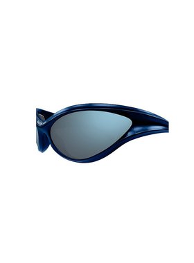BALENCIAGA 男士太阳镜 BB0317S004 SS2025 蓝色 Sunglasses