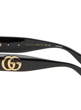 潮奢 Gucci 古驰 女士 黑色 Butterfly Frame 太阳镜 GG1975S0020