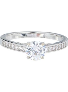 1h可退 潮奢 Swarovski 施华洛世奇 女士 Attract 圆形白色铑电镀