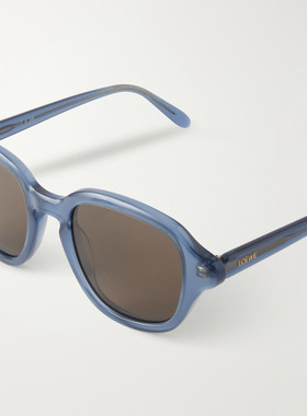 潮奢 LOEWE 罗意威 男士 方形框醋纤太阳眼镜 LW40163I84E