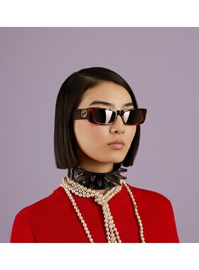 1h可退 奢淘 Gucci 徽标太阳镜 女 573239J0740古驰