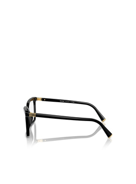 1h可退 MIU MIU 女士眼镜 MU08XV16K1O1 SS2025 黑色 徽标平光镜