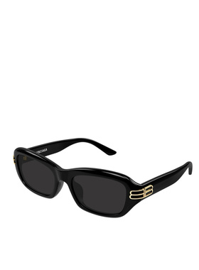 BALENCIAGA 女士眼镜 BB0471SK001 SS2026 黑色 几何太阳镜