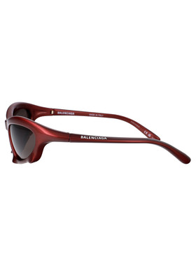 BALENCIAGA 男士太阳镜 BB0229S005 SS2024 红色 几何框太阳镜