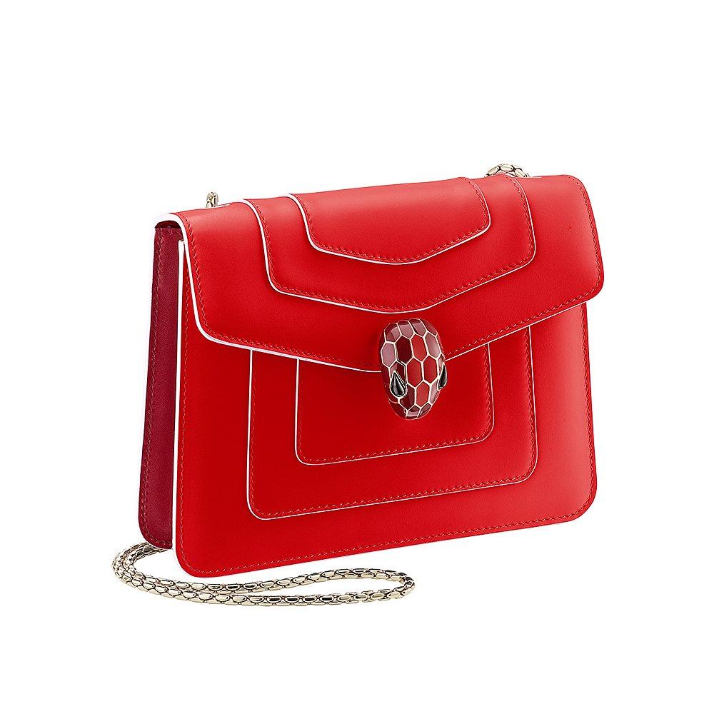 香港直邮bvlgari红色女士挎包 天猫国际香港直购女士包袋