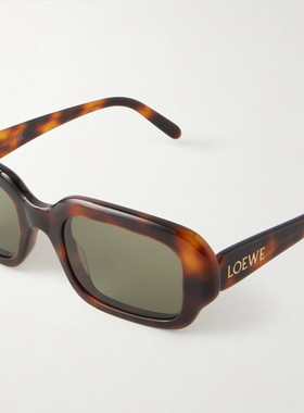 潮奢 LOEWE 罗意威 男士 雪茄色方形框醋纤太阳眼镜 LW40158I52N