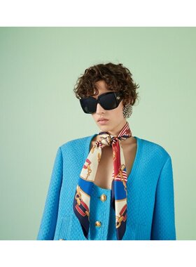 1h可退 奢淘 Gucci 方框太阳镜 女 755244J1691古驰眼镜太阳眼镜