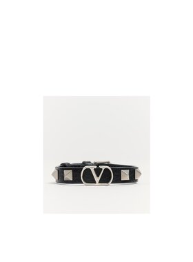 VALENTINO 男士手链手镯 YJ0S46JST0NO SS2025 黑色 VLOGO 标志性