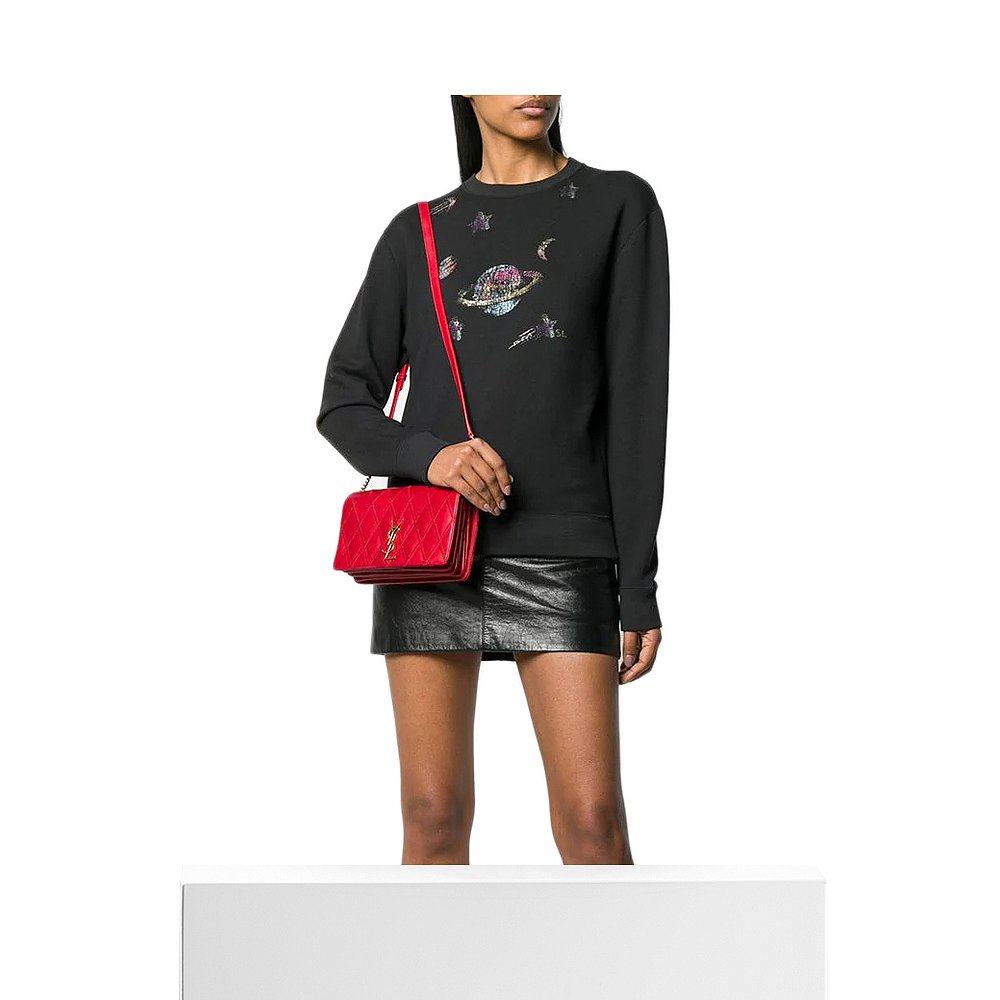 香港直邮圣罗兰菱形缝线logo款女包 天猫国际香港直购女士包袋