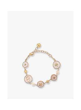 1h可退 潮奢 DIOR 迪奥 女士 D-Luck finish 金属金色手链 B2645W