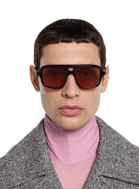 GUCCI 男士眼镜 851735J07402323 AW2025 绿色 OCCHIALI DA SOLE