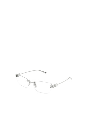 BALENCIAGA 女士眼镜 BB0490O001 SS2026 白色 无边框平光镜