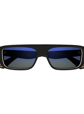 GUCCI 男士太阳镜 GG1617S003 SS2025 黑色 几何框太阳镜古驰配饰