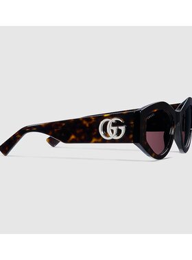 GUCCI 女士眼镜 840002J07402323 AW2025 棕色 Sunglasses with o