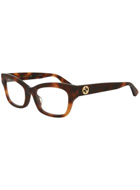 GUCCI 女士眼镜 GG0031OA002 SS2025 古驰徽标 棕色平光镜