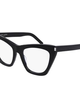 1h可退 潮奢 Saint Laurent 圣罗兰 女士 黑色徽标平光镜 SL214KA