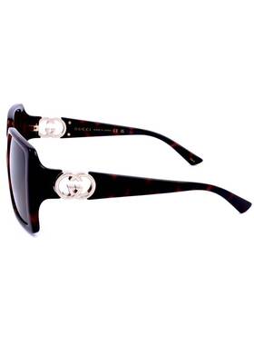 1h可退 潮奢 Gucci 古驰 女士 棕色 Square Frame 太阳镜 GG1692S