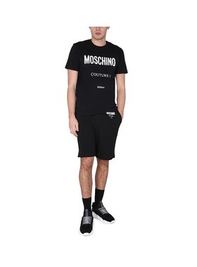 1h可退 MOSCHINO 男士T恤 070702411555 CO 黑色 MOSCHINO MEN'S