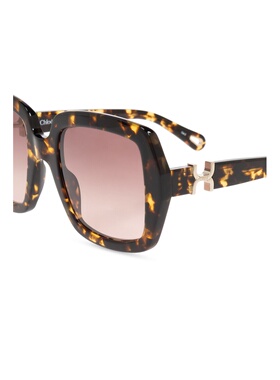 1h可退 CHLOÉ 女士眼镜 CH0301S0002 SS2025 粉红色 全框太阳镜