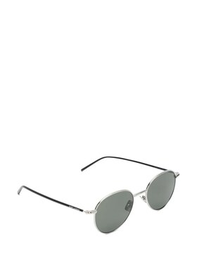 SAINT LAURENT 女士太阳镜 862857Y99738130SILVERBLACKGREY