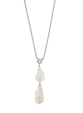 GIVENCHY 女士项链 BF00SNF05M132 SS2026 银色 Pearl necklace
