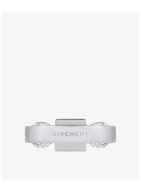 GIVENCHY 女士戒指 BF30L5F05M040 AW2024 白色 徽标戒指