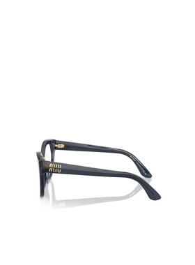 1h可退 MIU MIU 女士眼镜 MU05XV08Q1O1 SS2025 灰色 几何框平光