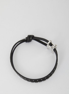 1h可退 CELINE 男士手链手镯 460RW3SMO36BS SS2024 黑色 BRACCIA
