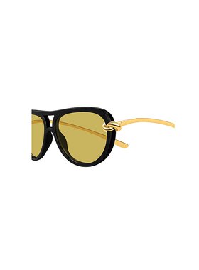 BOTTEGA VENETA 男士太阳镜 BV1418S001 AW2025 黑色