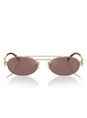 MIU MIU 女士太阳镜 MU54ZSZVN70D CO 金色几何框 太阳镜配饰