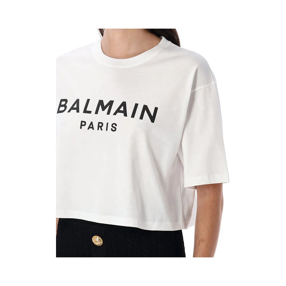 1h可退 BALMAIN 女士T恤 25ABF1EE020BB02GAB AW2025 白色 - 图1