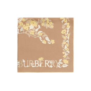 香港直邮奢淘 Burberry EKD花卉真丝围巾 女 81256381博柏利方巾