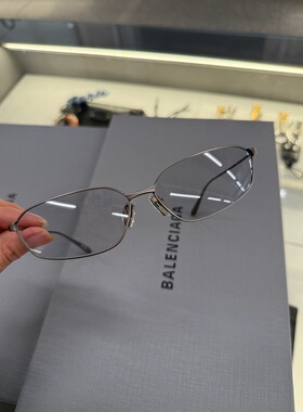 BALENCIAGA 女士眼镜 847037T00054723 CO 灰色 椭圆形平光镜
