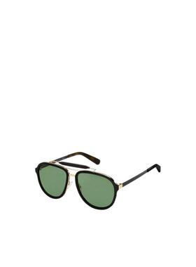 1h可退 MARC JACOBS 女士眼镜 MJ592S53X AW2024 绿色 徽标太阳镜