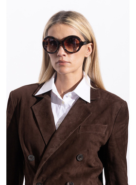 PRADA 女士太阳镜 0PRD08SU020D70X CO 棕色 'D08SU' sunglasses