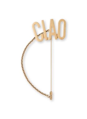 1h可退 MOSCHINO 女士项链 A91818402607 AW2025 金色 链式细节胸