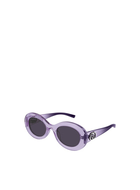 GUCCI 女士眼镜 GG2026S003 SS2026 紫色 几何太阳镜