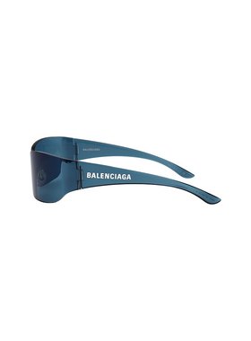 BALENCIAGA 男士太阳镜 BB0421S003 AW2025 蓝色 Sunglasses