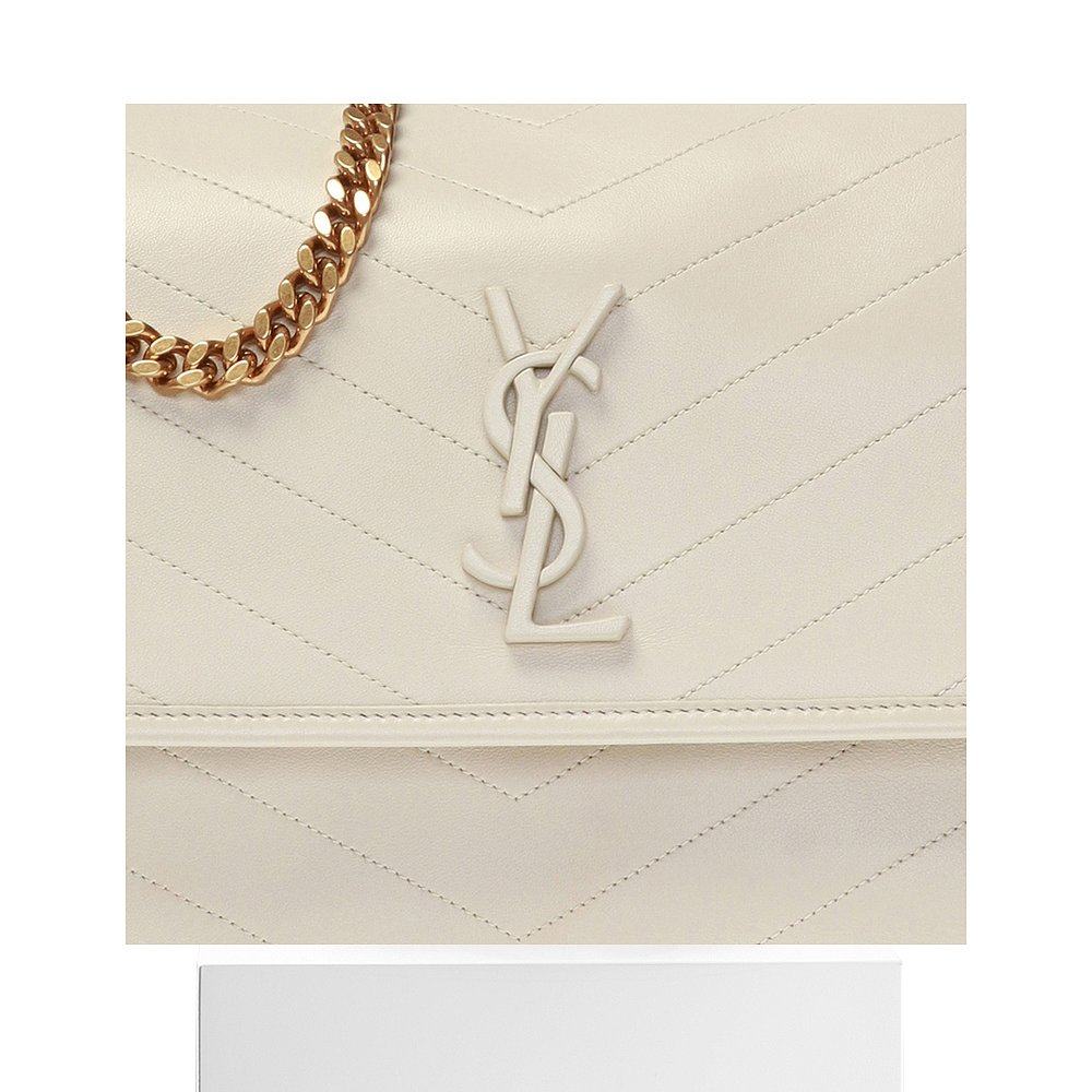 香港直邮圣罗兰女士米色字母链条包 天猫国际香港直购女士包袋