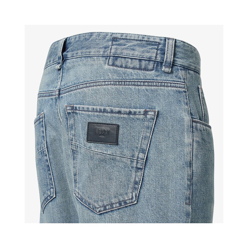 FENDI 男士牛仔裤 FLP288AT2FF0QR0 CO 蓝色 Denim jeans - 图1