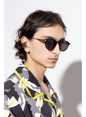 GUCCI 男士太阳镜 819592J07401012 SS2025 黑色