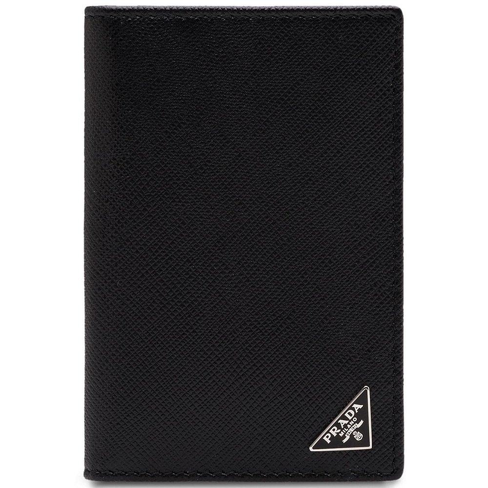 香港直邮prada黑色徽标对折卡包 天猫国际香港直购男士包袋