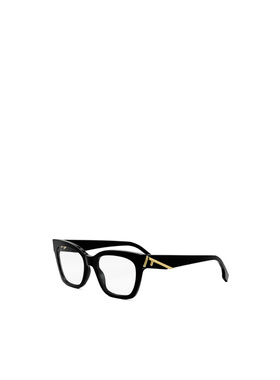 FENDI 女士眼镜 FE50073I001 SS2024 黑色 徽标平光镜
