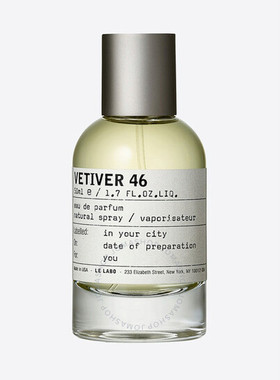 香港直邮LE LABO 实验室 46号浓香#Vetiver 50ml正品香根草
