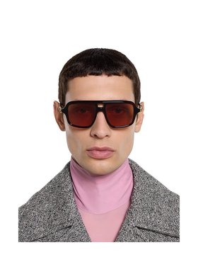 GUCCI 男士眼镜 851735J07402323 AW2025 古驰绿色几何 太阳镜