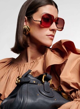 Chloe 蔻依 女士 波浪方框太阳眼镜 orange橙色 舒适时尚