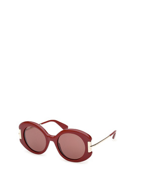 1h可退 MAX MARA 女士眼镜 MM018869S AW2026 粉红色 全框太阳镜
