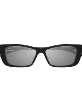GUCCI 女士眼镜 GG1681S002 SS2025 灰色几何框 古驰太阳镜配饰